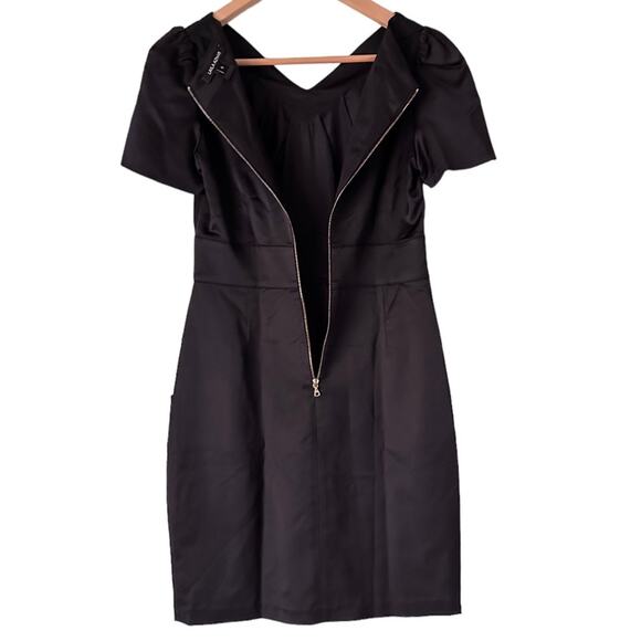Laila Azhar Dress V neck Short Sleeve Pockets Back Zip 4 Cocktail Party LBD - Picture 6 of 6